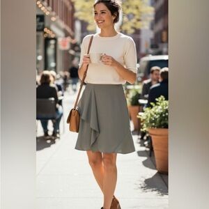 Pull&Bear Asymmetrical Skirt in Gray